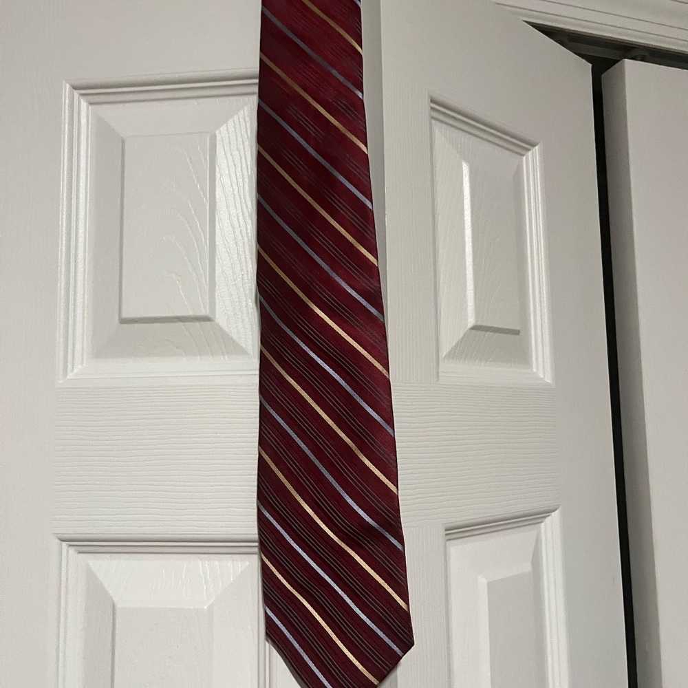 Striped Red and Gold Tie
